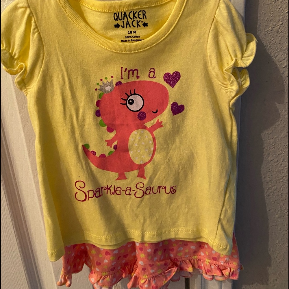 18 MO Sparkly Dinosaur toddlers outfit